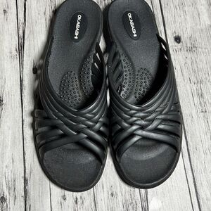 Okabashi Women's Made in America Slip On Slide Venice Black Sandal Size 6.5-7.5